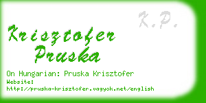 krisztofer pruska business card